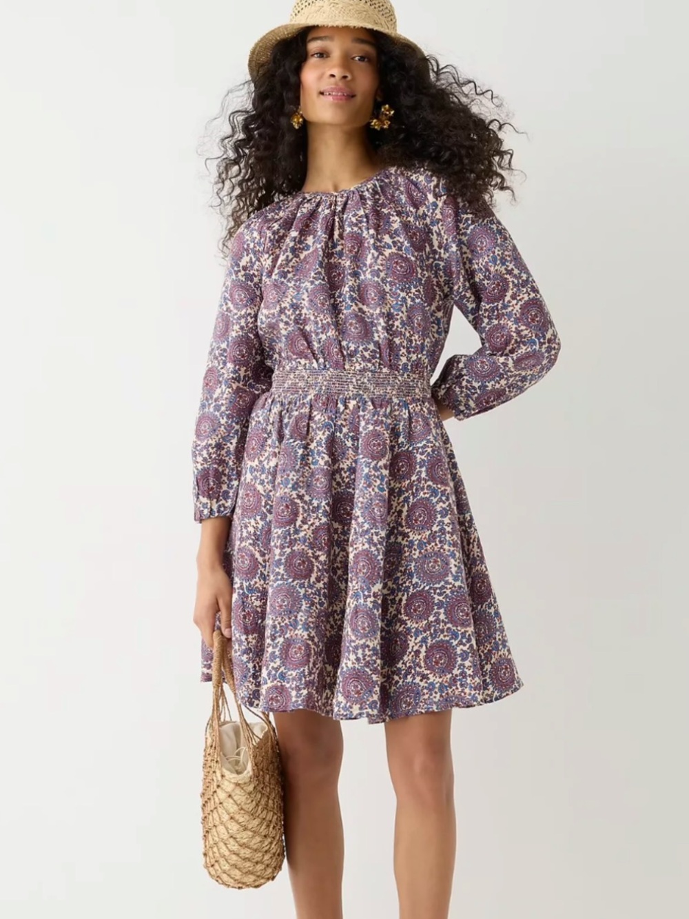 J.Crew Palermo Smocked Waist Mini Dress S